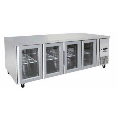 SIMCO EPF3741 Glass Four Door Cooling Table 2230 Mm Fridge