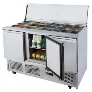 SIMCO ESL3850 3 Doors Sliding Lid Saladette 1365 Mm Fridge