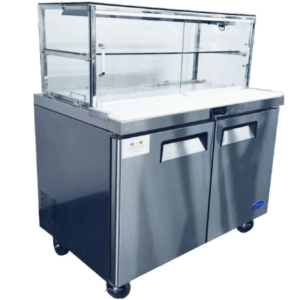 SIMCO MSF8302G 2 Door Sandwich Bar with Glass Canopy 1225mm