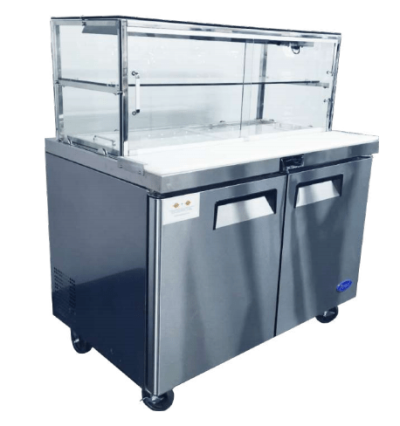 SIMCO MSF8302G 2 Door Sandwich Bar with Glass Canopy 1225mm