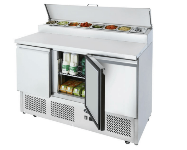 SIMCO ESL3853 3 Doors Open Top Saladette 1365 Mm Fridge