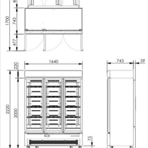 Rear Loading Display Storage Refrigerator