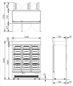 Rear Loading Display Refrigerator Orford