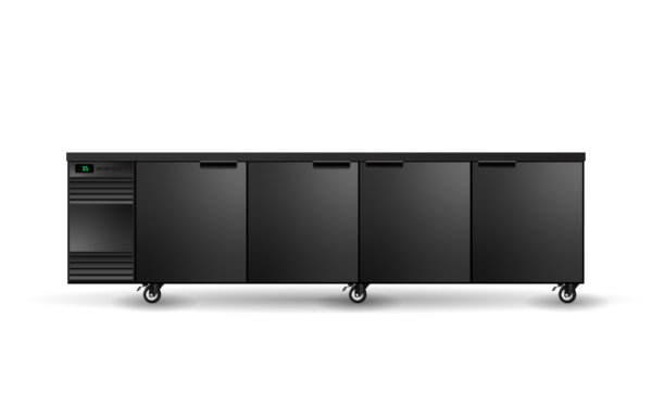 SKOPE CL.4.SSW BackBar 4 Solid Swing Door CounterLine Fridge