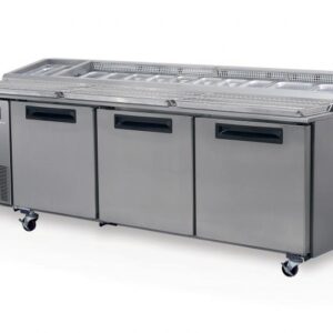 SKOPE PG800 3 Solid Door 2/1 Pizza GN Fridge