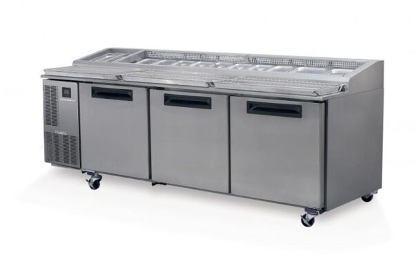 SKOPE PG800 3 Solid Door 2/1 Pizza GN Fridge