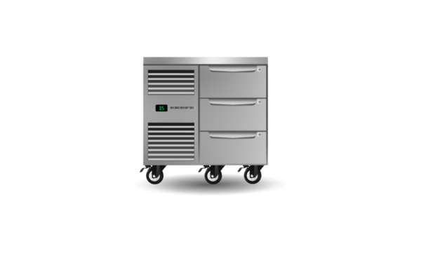 SKOPE PG11.UBR.1.D3 Three Drawer One Bay Underbench GN 1/1 Fridge
