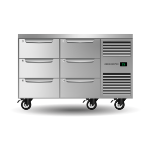 SKOPE PG11.UBR.2.D6.RH Six Drawer Two Bay Underbench GN 1/1 Right Hand Fridge