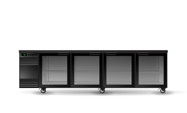 SKOPE SL.4.GSW BackBar 4 Glass Swing Door SlimLine Fridge