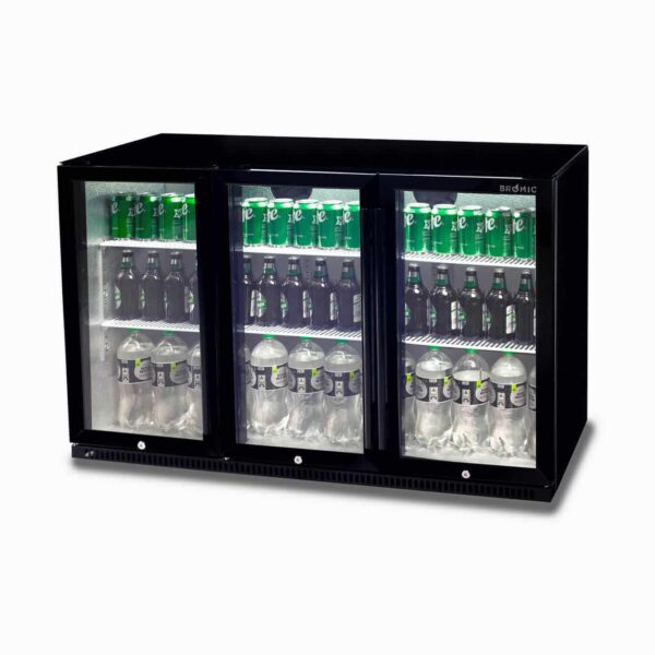 Bromic BB0330GD-NR-1 Back Bar Fridge - 307L - 3 Doors - Hinged - Image 3
