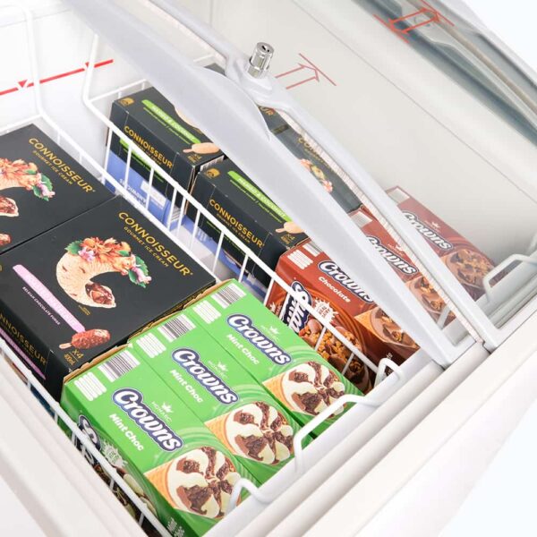 Bromic CF0200ATCG-NR Display Chest Freezer - 176L - Curved Glass Top - Image 9