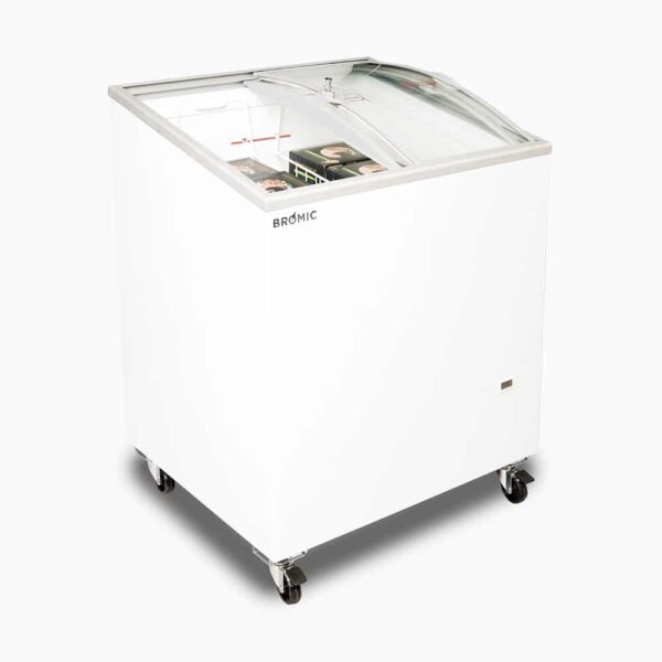 Bromic CF0200ATCG-NR Display Chest Freezer - 176L - Curved Glass Top - Image 4