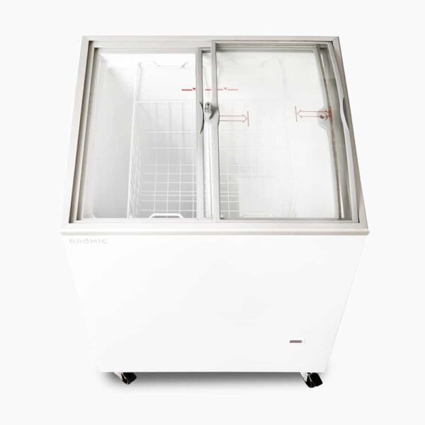 Bromic CF0200ATCG-NR Display Chest Freezer - 176L - Curved Glass Top - Image 7