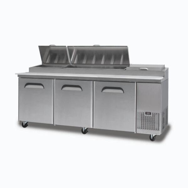 Bromic PP2370 Pizza Prep Fridge - 3  Doors - 2370mm - 12 Pans - Image 2