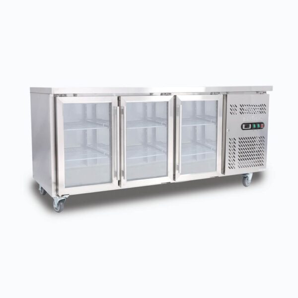 Bromic UBC1795GD-NR Under Bench Display Fridge - 417L - 3 Doors - Glass - Image 2