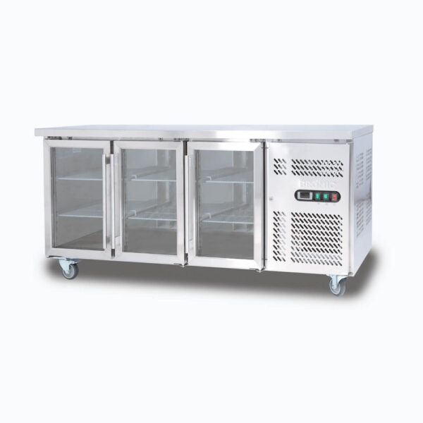 Bromic UBC1795GD-NR Under Bench Display Fridge - 417L - 3 Doors - Glass - Image 3