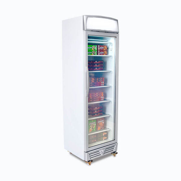 Bromic UF0374LS-NR Upright Display Freezer - 300L - 1 Door - Flat Glass - Lightbox - Image 2