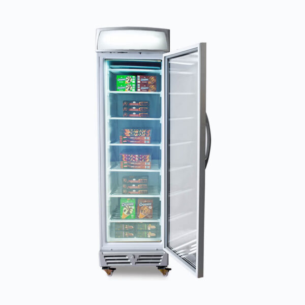 Bromic UF0374LS-NR Upright Display Freezer - 300L - 1 Door - Flat Glass - Lightbox - Image 4