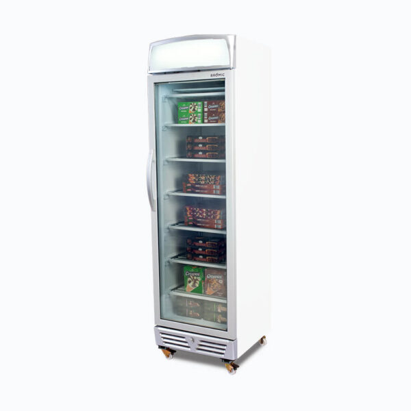 Bromic UF0374LS-NR Upright Display Freezer - 300L - 1 Door - Flat Glass - Lightbox - Image 3