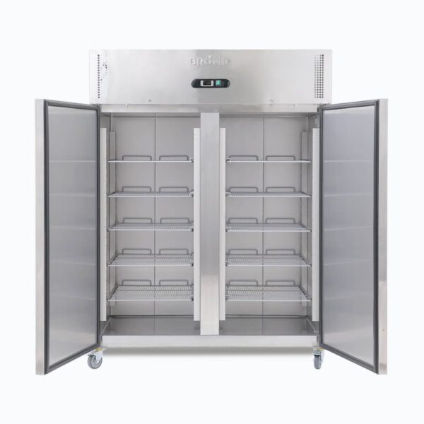 Bromic UF1300SDF-NR Upright Freezer - 1300L - 2 Doors - Stainless Steel - Image 5