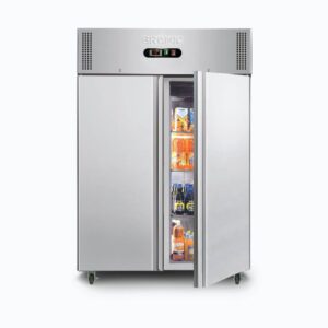 Bromic UF1300SDF-NR Upright Freezer - 1300L - 2 Doors - Stainless Steel
