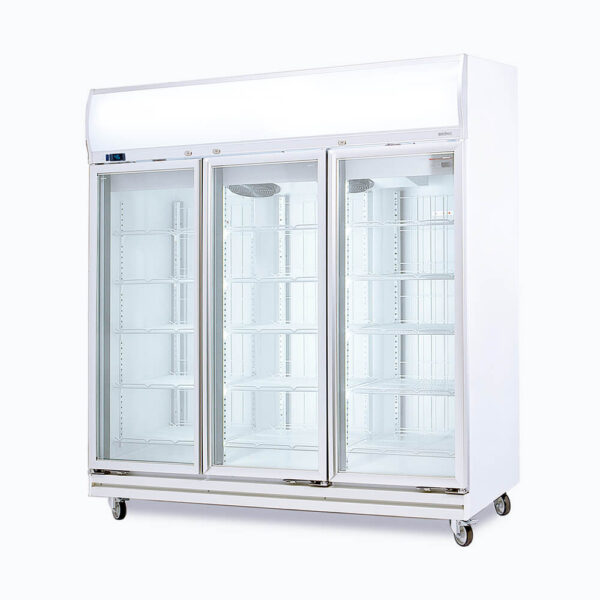 Bromic UF1500LF Upright Display Freezer - 1507L - 3 Doors - Flat Glass - Lightbox - Image 3