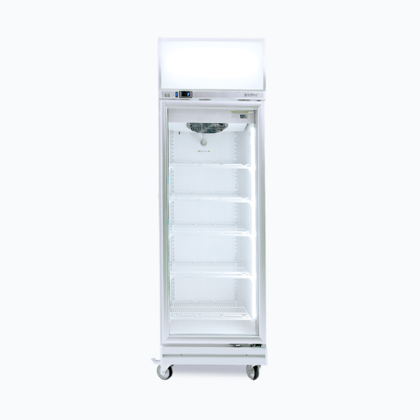 Bromic GD0500LF Upright Display Fridge - 444L - 1 Door - Flat Glass - Lightbox