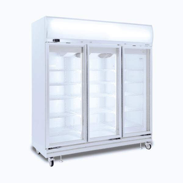 Bromic GD1500LF Upright Display Fridge - 1507L - 3 Doors - Flat Glass - Lightbox - Image 2