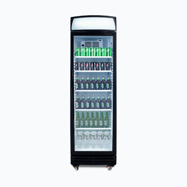 Bromic GM0374LB-NR Upright Display Fridge - 372L - 1 Door - Flat Glass