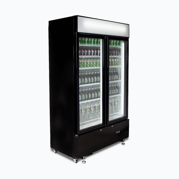 Bromic GM1000LBCAS Upright Display Fridge - 960L - 2  Doors - Flat Glass - Cassette - Image 2
