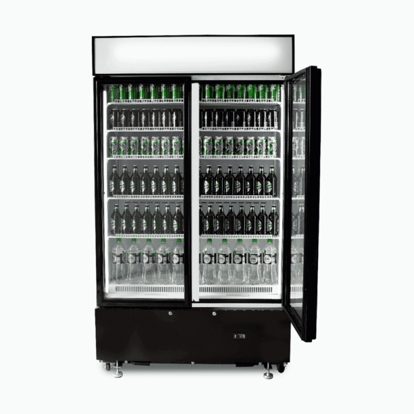 Bromic GM1000LBCAS Upright Display Fridge - 960L - 2  Doors - Flat Glass - Cassette - Image 4