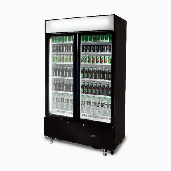 Bromic GM1000LBCAS Upright Display Fridge - 960L - 2  Doors - Flat Glass - Cassette - Image 3
