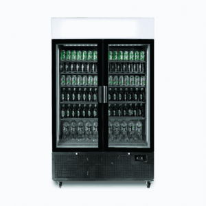 Bromic GM1100LB-NR Upright Display Fridge - 1082L - 2 Door - Flat Glass - Lightbox