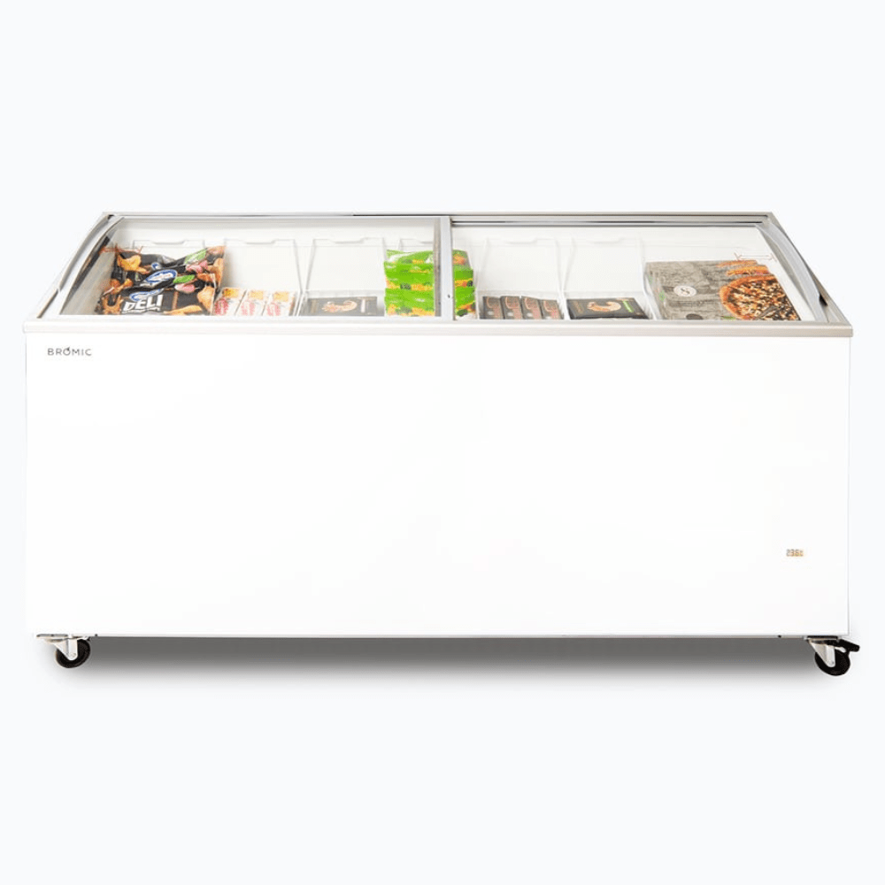 Bromic CF0600ATCG-NR Display Chest Freezer – 555L –  Curved Glass Top