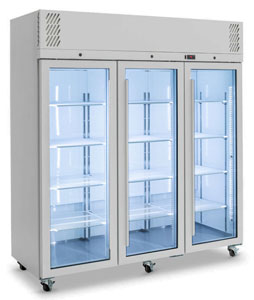 WILLIAMS HP3GS Upright Triple Glass Door Display Fridge