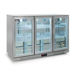 AG 3SBR-H Three Door Bar Fridge - Stainless Steel Body & Doors