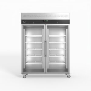 AG GNX1400TNG 1300 Litre Upright Double Glass Door Display Fridge