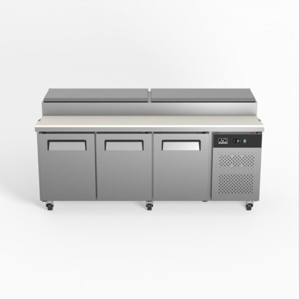 AG SH3000-800 3 Door Saladette Fridge - 10 x 1/3 GN Trays
