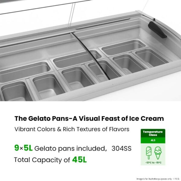 SD-415P F.E.D Thermaster 400L Gelato Display - Image 9