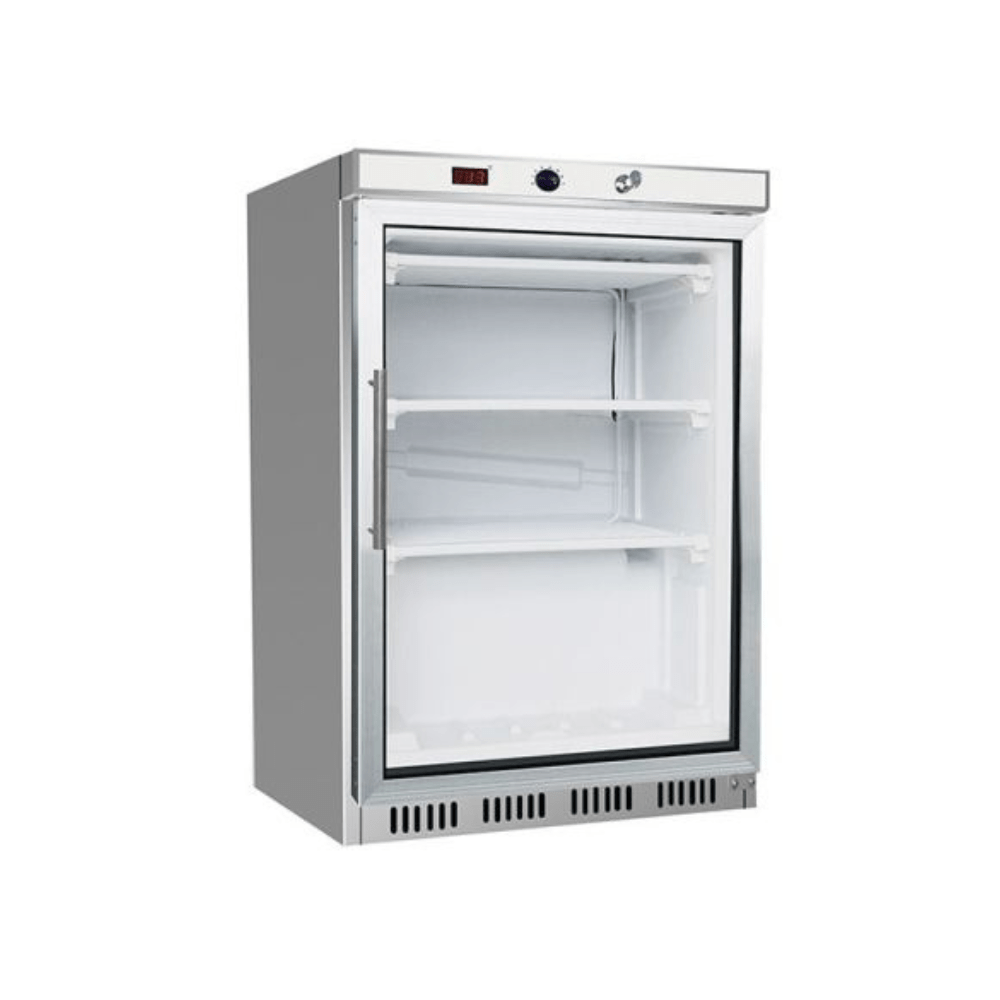 HF200G S/S Display Freezer with Glass Door