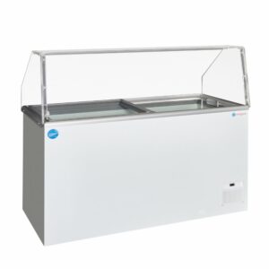 ICS Pacific Nova 4 – Scoop Ice cream Display Chest Freezer 5 Litre Containers 9 Display + 22 Reserve