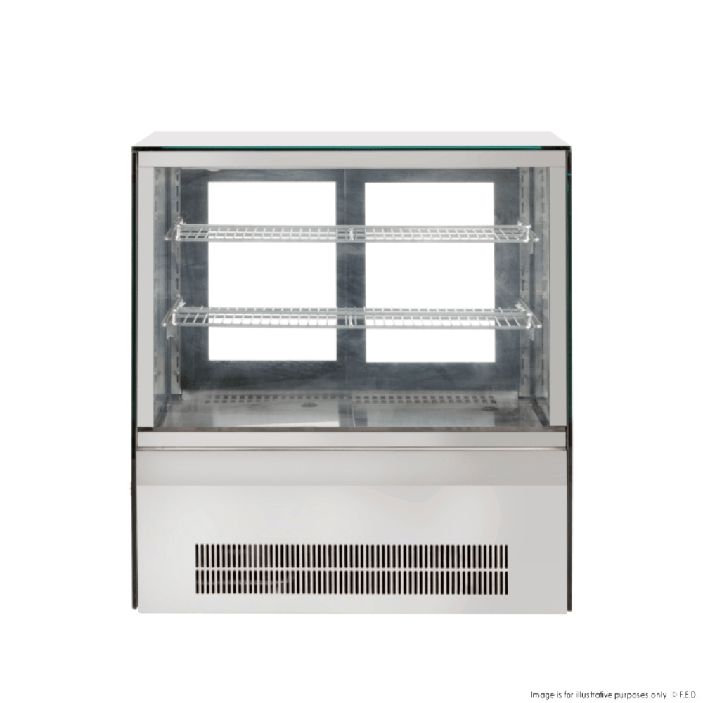 GN-660RT F.E.D Counter Top Square Glass Cold Food Display