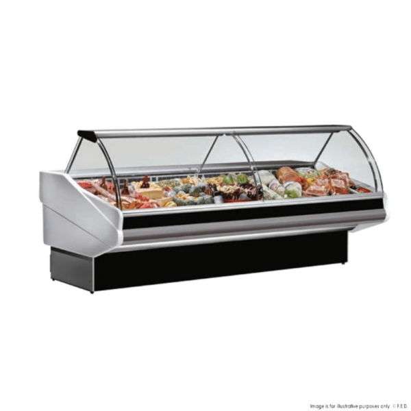 PAN2000 F.E.D Tecnodom Curved Front Glass Deli Display