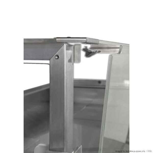 TDMR-0925B Tecnodom Serie MR9.5 Black 2480mm Wide Deli Display with Storage and Castors