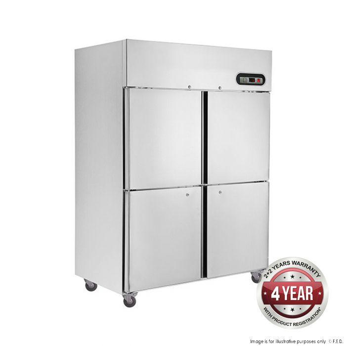 SUC1000 F.E.D TROPICAL Thermaster 4×½ door SS Fridge