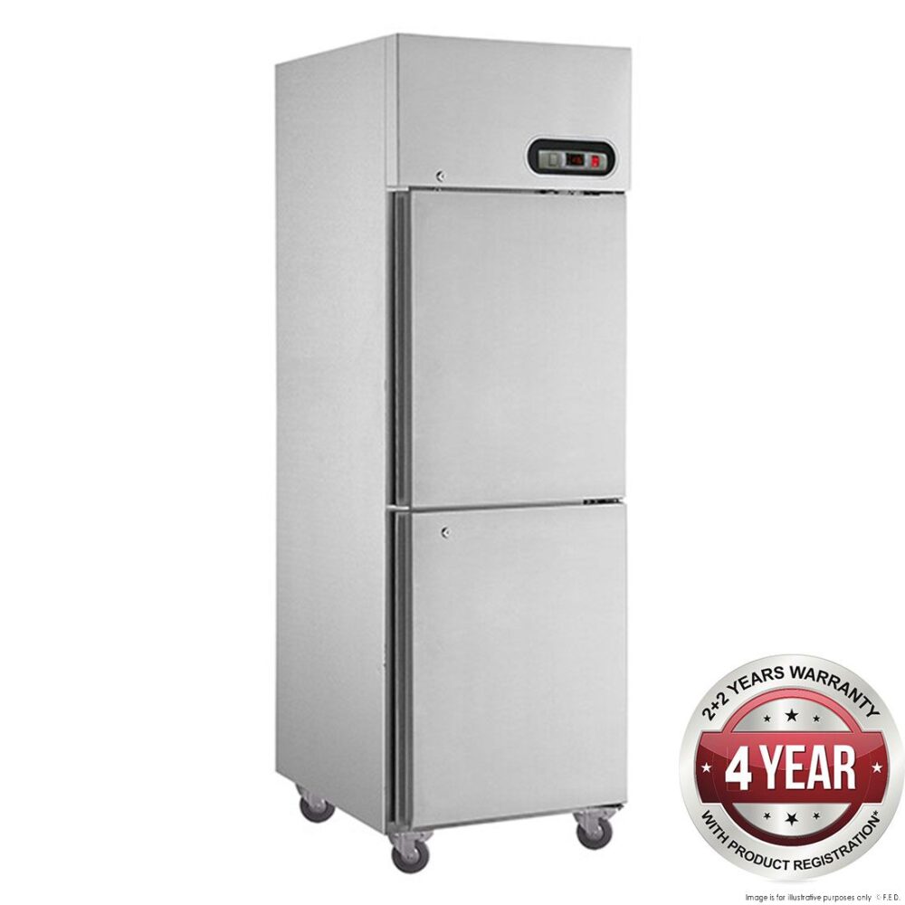 F.E.D SUF500 TROPICAL Thermaster 2×½ door SS Freezer