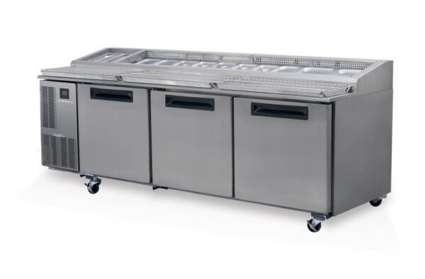 SKOPE PG800 3 Solid Door 2/1 Pizza GN Fridge Remote