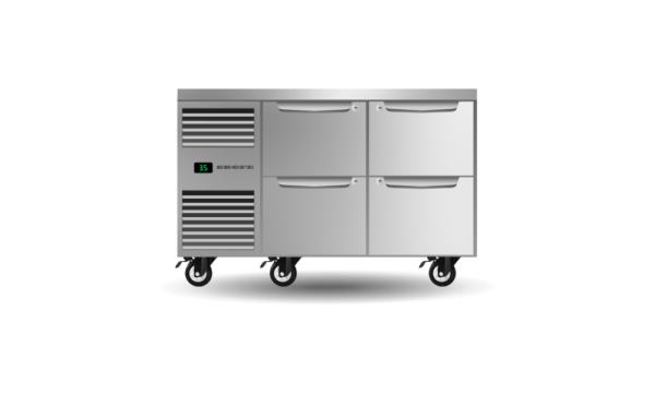 SKOPE PG11.UBR.2.D5 Four Drawer Two Bay Underbench GN 1/1 Fridge