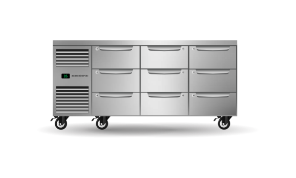 SKOPE Nine Drawer; Three Bay; Underbench GN 1/1 Fridge