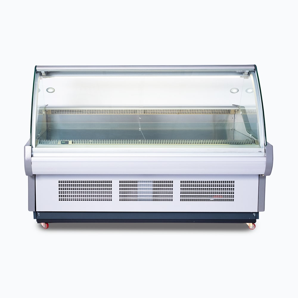 Bromic DD1875CG-NR Curved Glass Deli Display – 1955mm